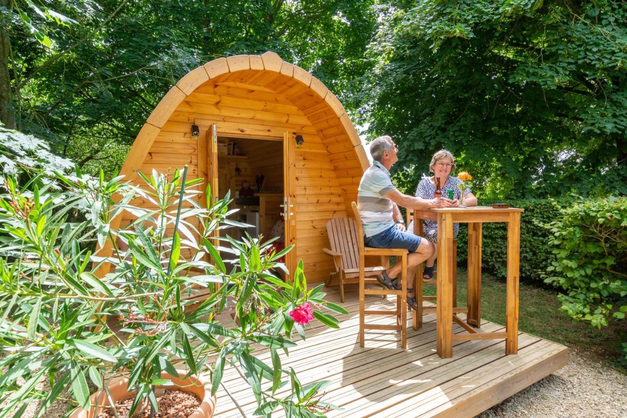 Cabane En Bois Avec Bain Nordique Asnieres-sur-Vegre Exterior photo